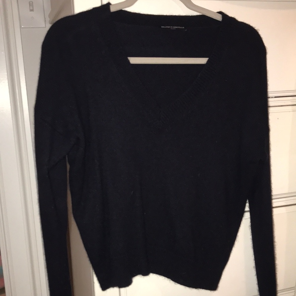 Brandy Melville Navy V Neck Sweater